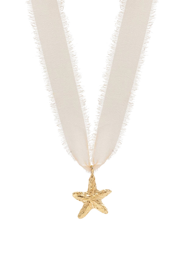 Naszyjnik STARFISH GOLD CREAM RIBBON