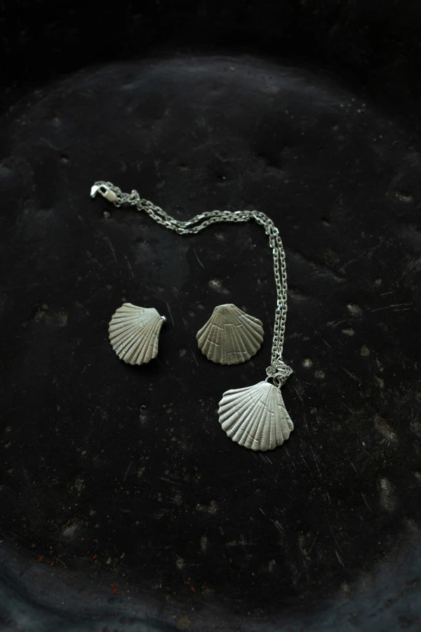 kolczyki SHELL SILVER