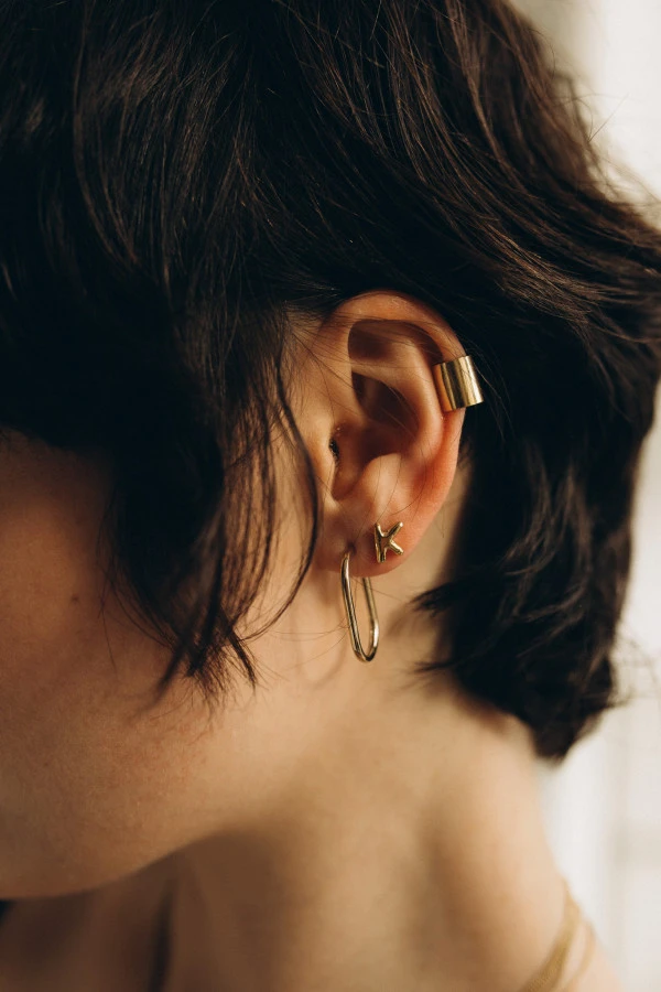 Kolczyki OVAL HOOPS GOLD