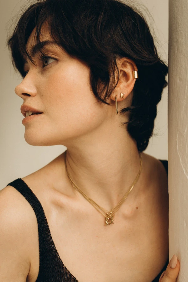 Kolczyki OVAL HOOPS GOLD