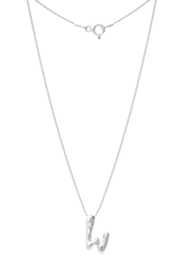 Naszyjnik LITERKA "W" SILVER
