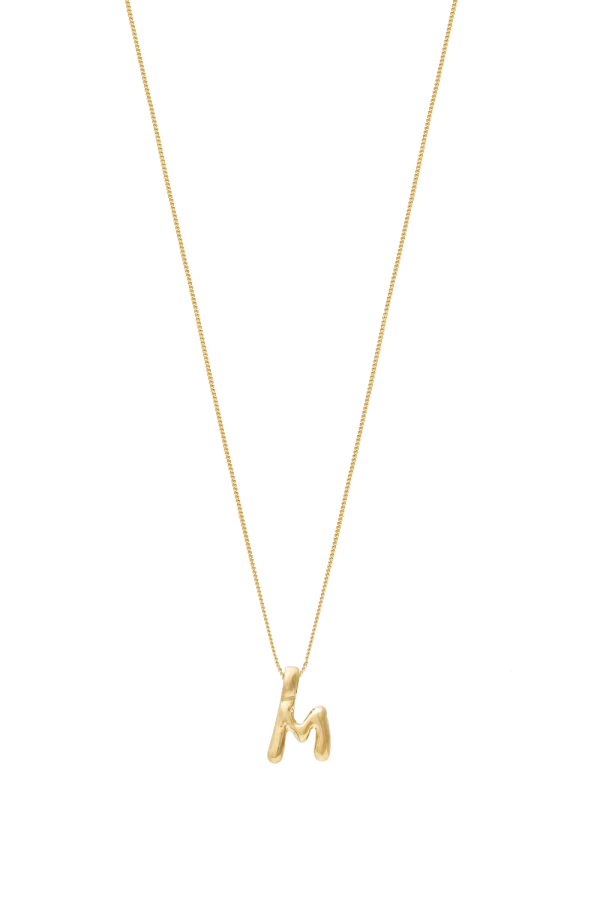Naszyjnik LITERKA "M" ZŁOTO 14K