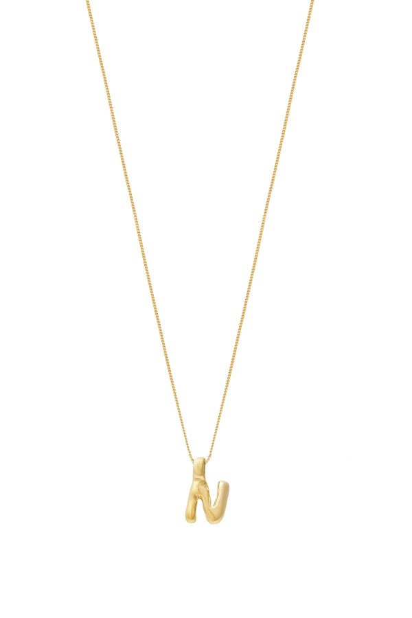Naszyjnik LITERKA "N" ZŁOTO 14K