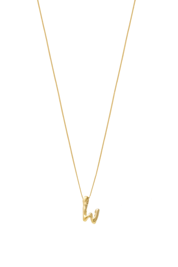 Naszyjnik LITERKA "W" ZŁOTO 14K