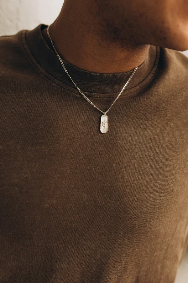 Męski Naszyjnik ZODIAK BYK SILVER