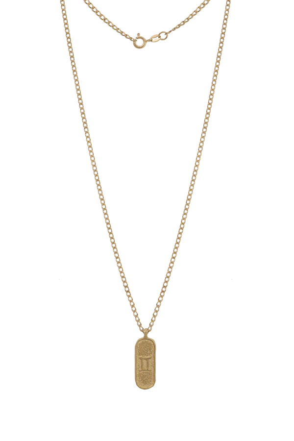 Męski Naszyjnik ZODIAK BLIŹNIĘTA GOLD