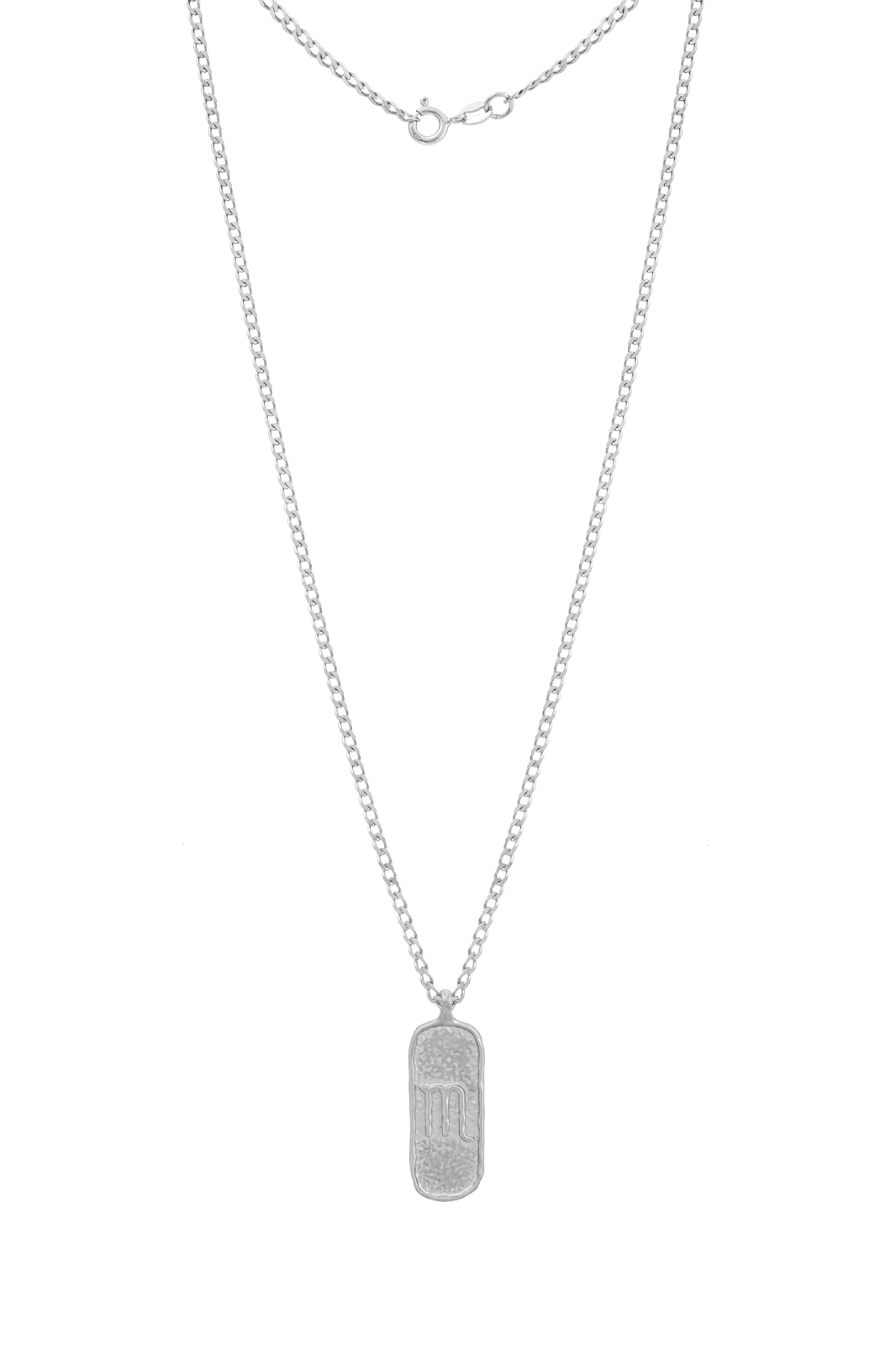 Męski Naszyjnik ZODIAK SKORPION SILVER