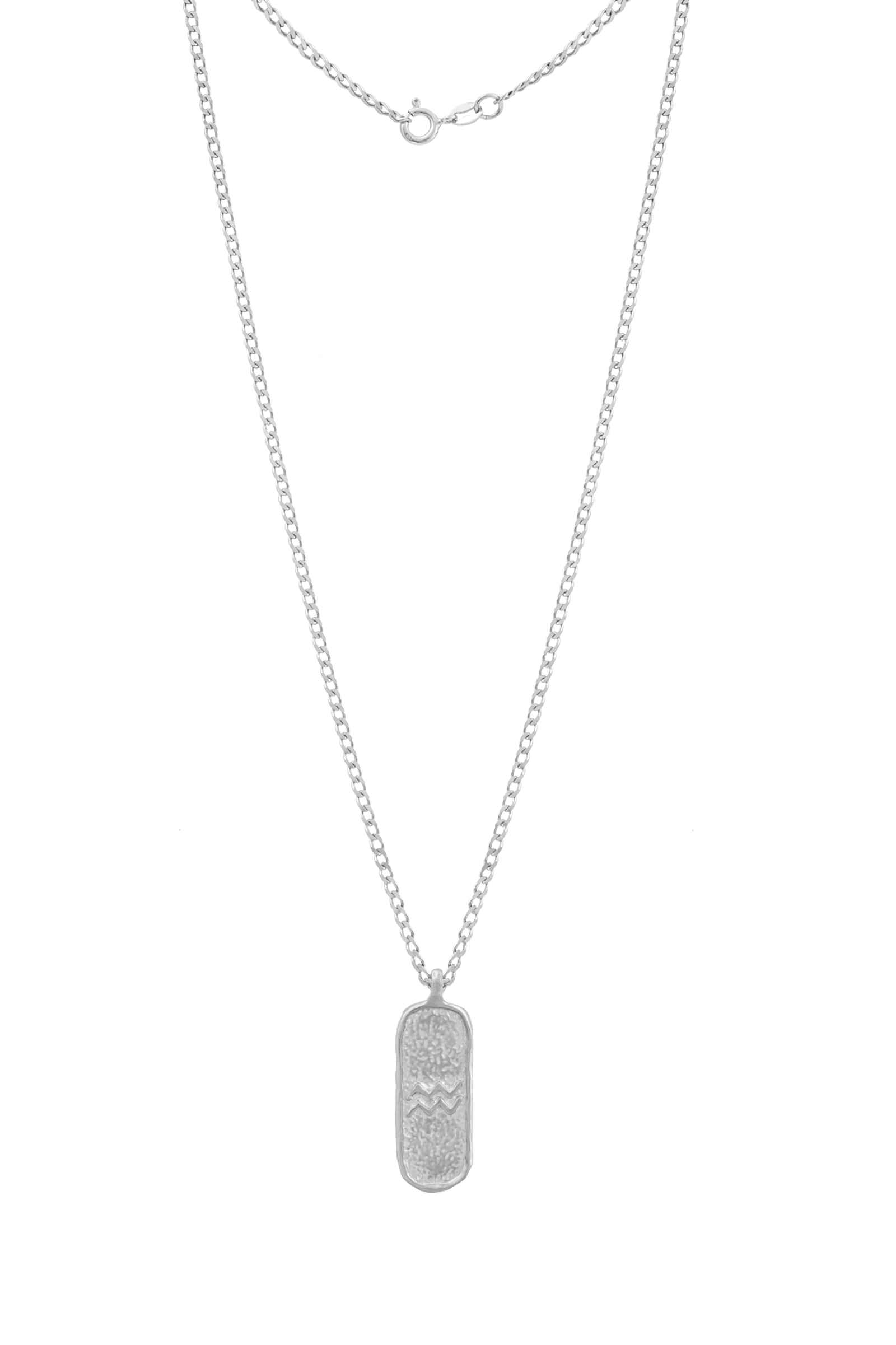 Męski Naszyjnik ZODIAK WODNIK SILVER