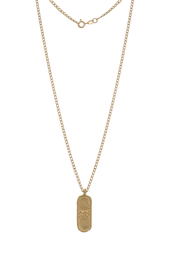 Męski Naszyjnik ZODIAK WODNIK GOLD
