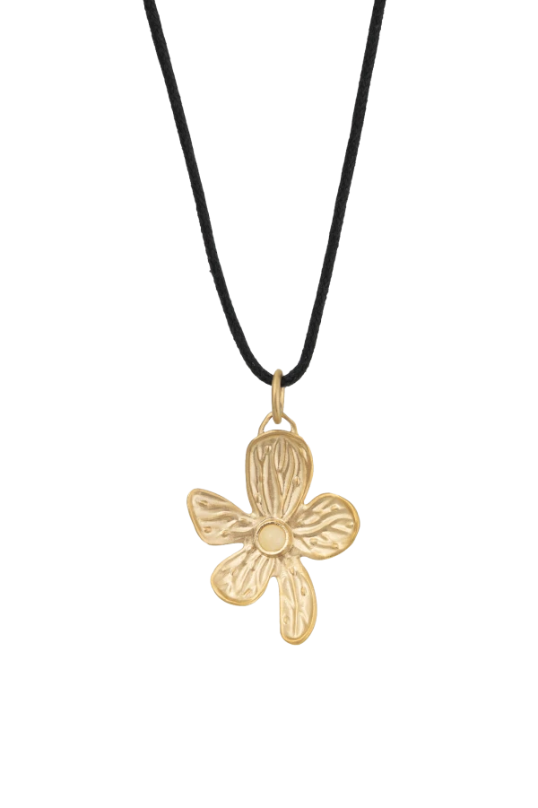 Naszyjnik KWIAT AWENTURYN ŻÓŁTY GOLD RZEMYK Naszyjnik KWIAT AWENTURYN ŻÓŁTY GOLD RZEMYK