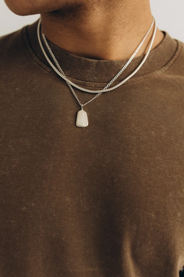 Męski Naszyjnik CASUAL SILVER