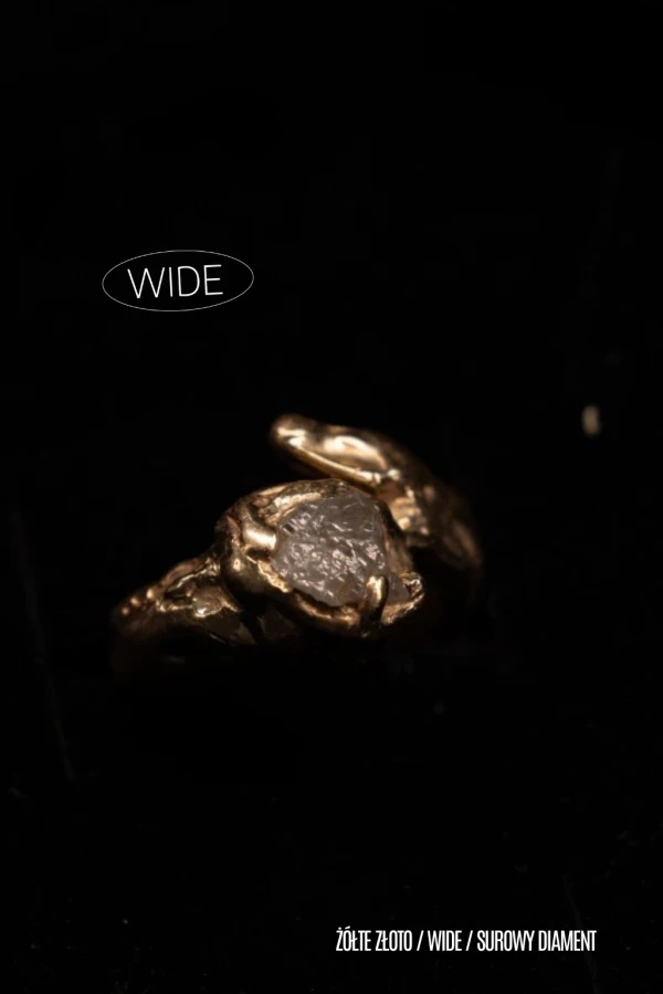 Personalizowany Pierścionek SUROWY DIAMENT